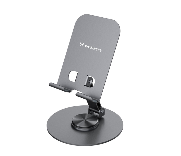 Wozinsky Podstawka stojak obrotowy pod telefon tablet szara - 1524716 - zdjęcie